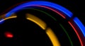 Abstract moving colorful lights on black background Royalty Free Stock Photo
