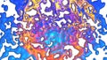Abstract moving movement futuristic multicolored bubbles