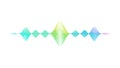 Abstract Multi-Color Diamond Waveform, vector design Generative AI Royalty Free Stock Photo