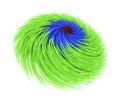 Abstract Multi-Color Twirl Flower Isolated