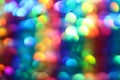 Abstract multi colored bokeh. Soft focus, defocus. Festive background Royalty Free Stock Photo