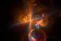 Abstract multi-colored computer generated fractal cosmos background