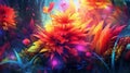 Abstract multi colored illustration of nature vibrant beauty