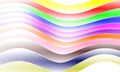 Abstract Multi Colors Curved Strips Vector Design. Royalty Free Stock Photo