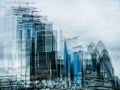 An abstract multi-exposure view of the City of London.