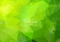 Abstract Multi green Polygonal Space Background with Connecting Dots and Lines. Geometric Polygonal background molecule and