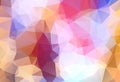 Abstract Multicolor blue, yellow, orange geometric rumpled triangular low poly style gradient illustration graphic background. Vec