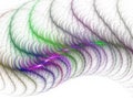 abstract multicolor branching pattern, feather, isolated element