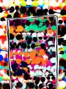 Abstract multicolor composition artistic background with creative splashes and shabby brush strokes effect. Royalty Free Stock Photo