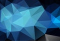 Abstract multicolor dark blue geometric rumpled triangular low poly style gradient illustration graphic background. Vector polygon Royalty Free Stock Photo