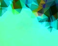 Abstract multicolor emerald green background. Vector polygonal design illustrator Royalty Free Stock Photo