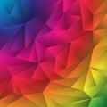 Abstract multicolor geometric rumpled triangles origami style background. Low polygon rainbow design for your business Royalty Free Stock Photo