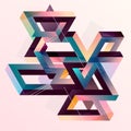 Abstract multicolor geometrical composition