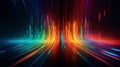 Abstract Multicolor Spectrum Background, Bright Orange, Blue, Magenta Neon Rays and Colorful Glowing Lines. Generative Royalty Free Stock Photo