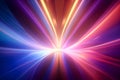abstract multicolor spectrum background, bright orange blue neon rays and colorful glowing lines Royalty Free Stock Photo