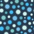 Abstract multicolor star firework background. Circles seamless pattern. Royalty Free Stock Photo