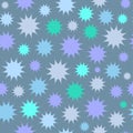 Abstract multicolor star firework background. Circles seamless pattern. Royalty Free Stock Photo