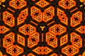 Abstract multicolor texture strange kaleidoscope background with orange and black color