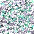 Multicolor transparent layered soap rainbow bubbles, glass balls on white background Seamless geometric pattern