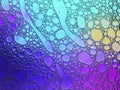 Abstract multicolor water oil soap bubbles mixed texture long forms Royalty Free Stock Photo