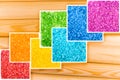 Abstract multicolor wooden background