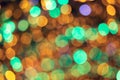 Abstract Multicolor Yellow Green Blue Defocused Bokeh Lights Background Royalty Free Stock Photo