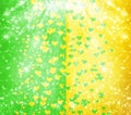 Abstract multicolored background with blur bokeh and hearts Royalty Free Stock Photo