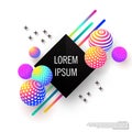 Abstract multicolored background with decorative balls.Modern design.Universal vector background for poster, banners Royalty Free Stock Photo