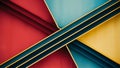 Abstract multicolored background formed by straight and sinuous lines