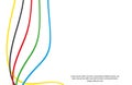 Abstract multicolored background. Vector graphics for design. lines, texture. Abstract curly line with olympic color. Royalty Free Stock Photo