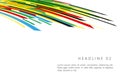 Abstract multicolored background. Vector graphics for design. Waves, texture. Abstract curly line with olympics color. Royalty Free Stock Photo
