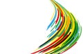 Abstract multicolored background. Vector graphics for design. Waves, texture. Abstract curly line with olympics color. Royalty Free Stock Photo