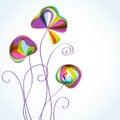 Abstract multicolored floral background