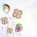 Abstract multicolored floral background