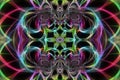 Abstract multicolored fractal neon background