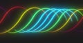 Abstract multicolored glowing bright magical energy lines background Royalty Free Stock Photo