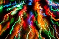 Abstract Multicolored Glowing Shapes as Background.Long exposure Royalty Free Stock Photo