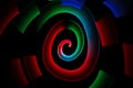 Abstract multicolored glowing in spiral pattern Royalty Free Stock Photo