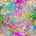 Abstract multicolored painted pattern with vibrant neon spots, blots, smudges, lines, strokes, stains Royalty Free Stock Photo