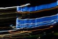 Abstract. Multicolored lines from long exposure. Colored background. Night city concept. Colorful light trails on dark Royalty Free Stock Photo