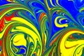 Abstract multicolored liquid paint swirls background Royalty Free Stock Photo