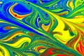 Abstract multicolored liquid paint swirls background Royalty Free Stock Photo