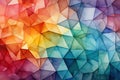 Abstract multicolored polygonal background. Triangular design. Generative AI Generative AI Royalty Free Stock Photo