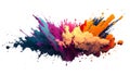 Abstract Multicolored Powder Exploding - Generative AI Royalty Free Stock Photo