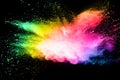 Abstract multicolored powder splatted Royalty Free Stock Photo