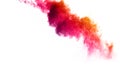 Abstract multicolored powder splatted on white background Royalty Free Stock Photo