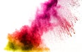 Abstract multicolored powder splatted Royalty Free Stock Photo