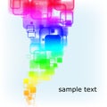 Abstract multicolored rounded squares background