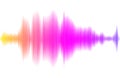 Abstract multicolored sound wave with lines