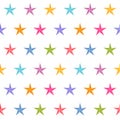 Abstract multicolored star shape patern background. Tileable seamless design